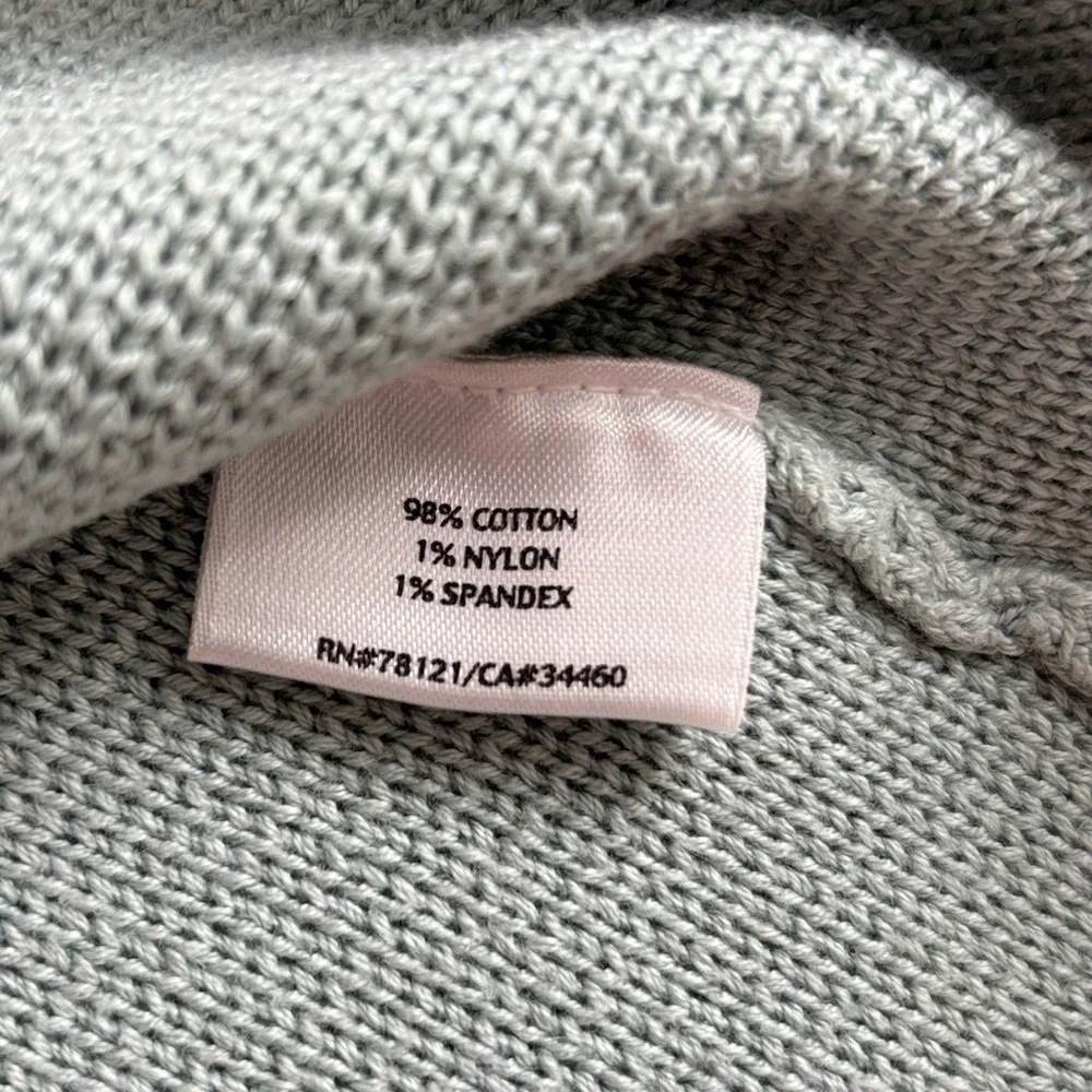 Eileen Fisher Sage Green Cotton Knit Sweater Cardigan Jacket Women’s Size Large